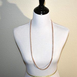Rosetone 5 Row Chain Necklace, 36 inch